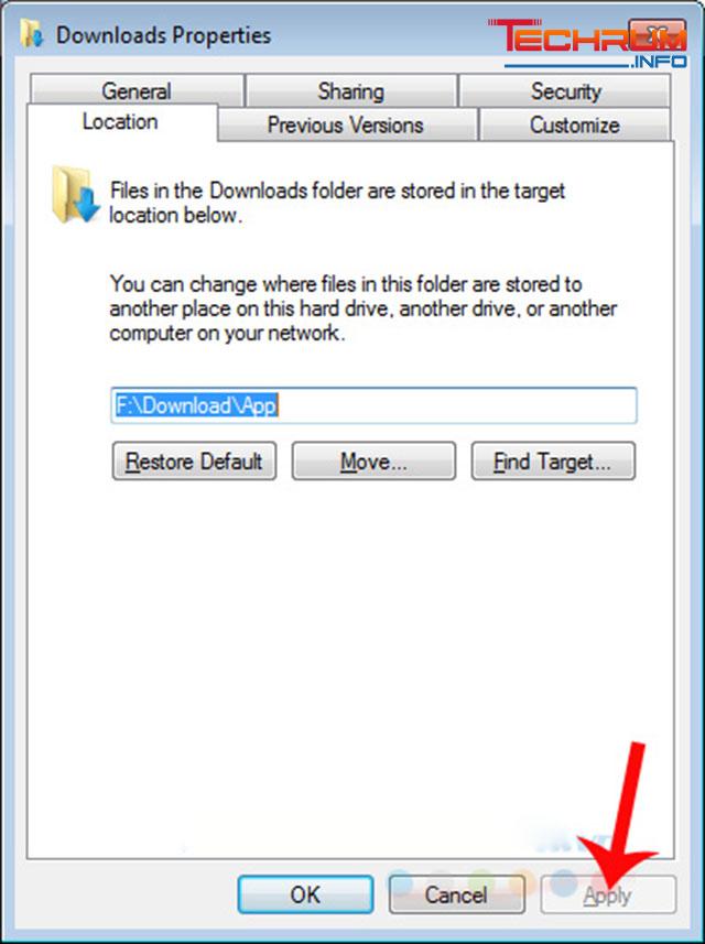 Cách thay đổi đường dẫn download trên windows 7-22