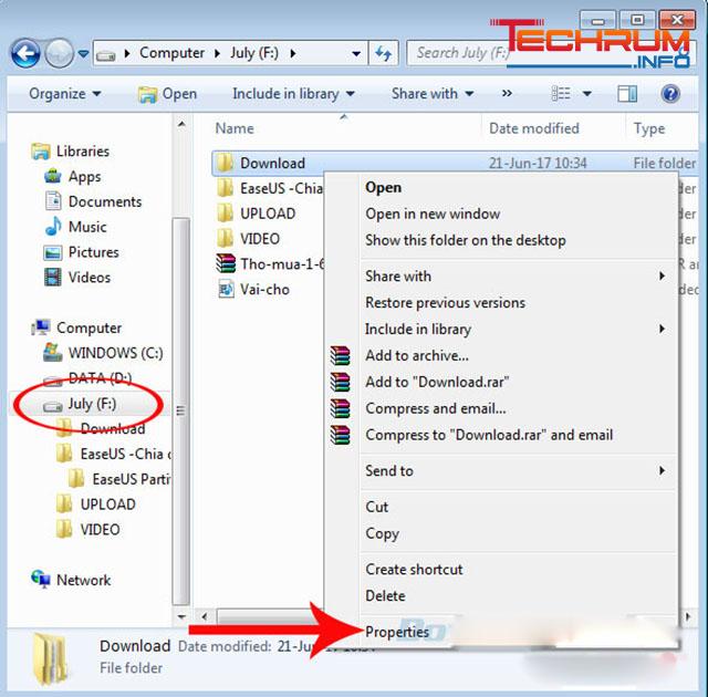 Cách thay đổi đường dẫn download trên windows 7-27