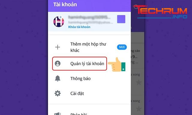 Cách xóa tài khoản Yahoo trên điện thoại 2