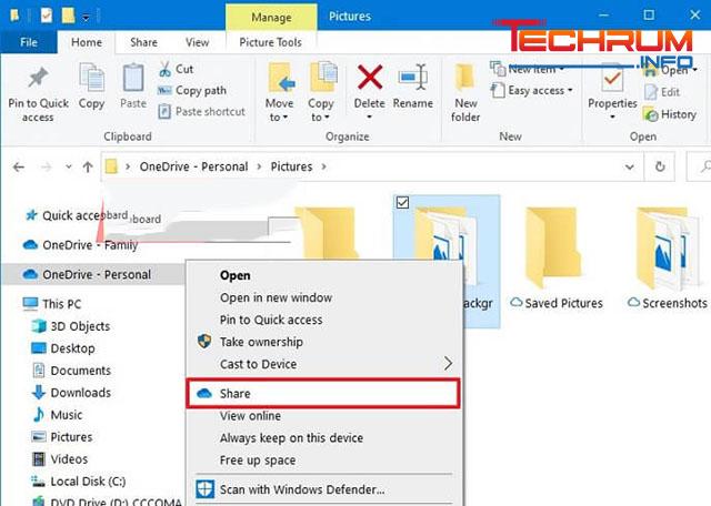 chia sẻ tệp bằng OneDrive 1