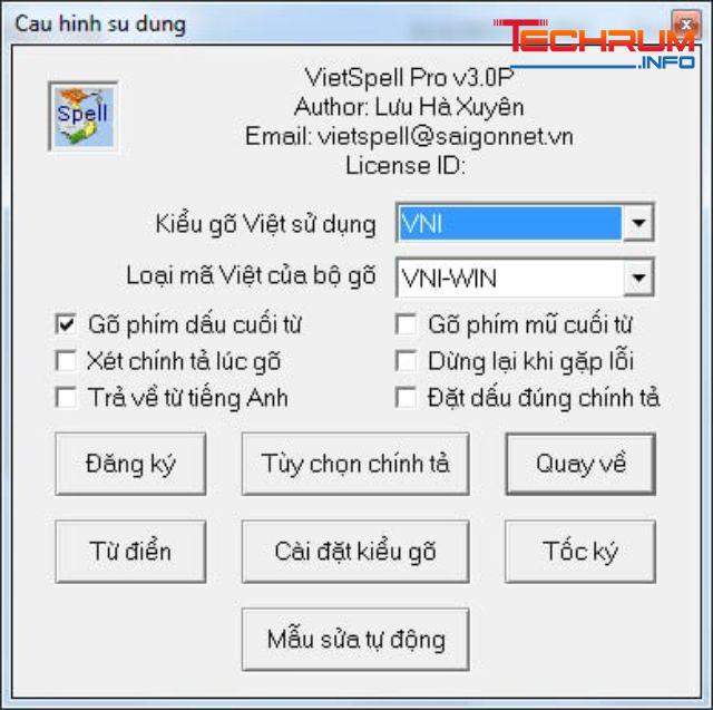 Công cụ check chính tả Vietspell