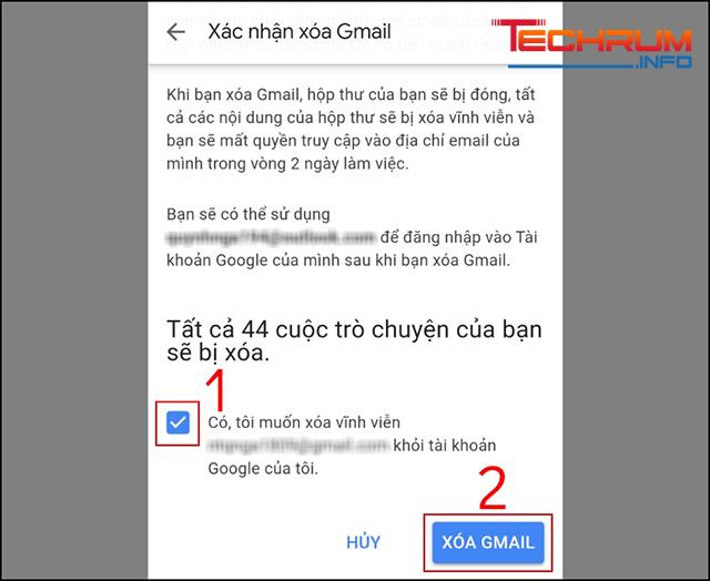 Cách xóa tài khoản Gmail vĩnh viễn trên điện thoại 7
