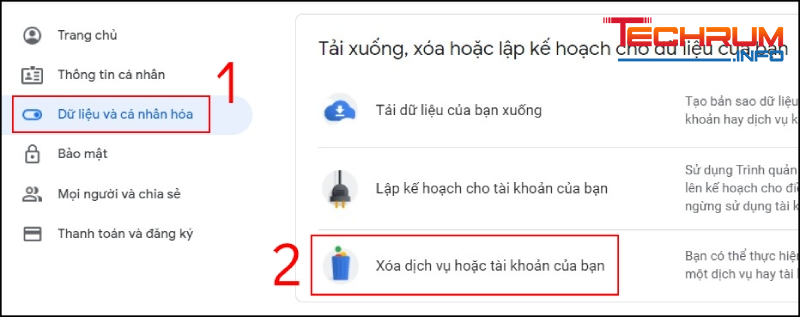 Cách xóa tài khoản Gmail vĩnh viễn trên máy tính 1