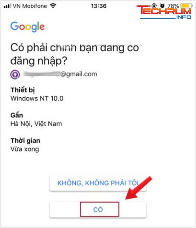 Tắt cài đặt Xác minh bước 6