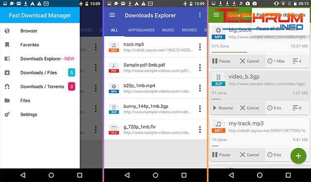 Phần mềm download cho điện thoại Fast Download Manager