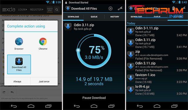 Phần mềm download cho điện thoại Download All Files