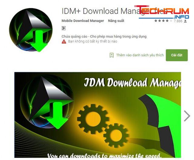 Phần mềm download cho điện thoại IDM + Download Manager free