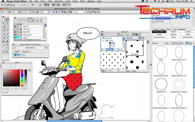 Phần mềm vẽ anime Manga Studio Debut 