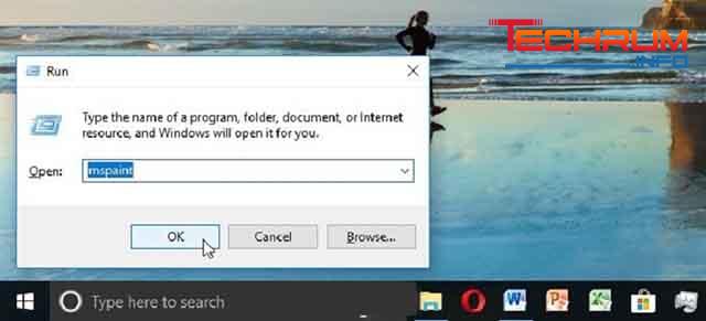 Cách mở Paint lớp 3 với hộp thoại Run