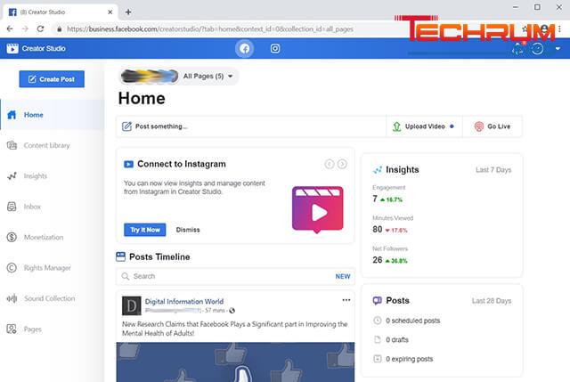 Tải nhạc không bản quyền với Facebook Creator Studio