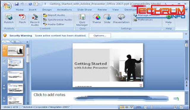 Cách cài đặt Adobe Presenter 7.0 - 7