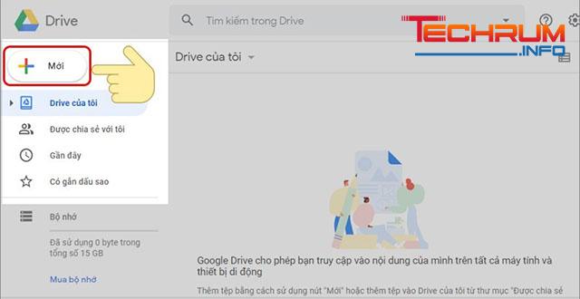 Cách tải dữ liệu lên Google Drive trên máy tính 1