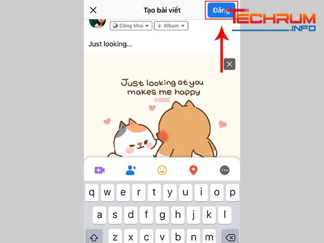 Cách tải GIF lên Facebook bằng điện thoại 3