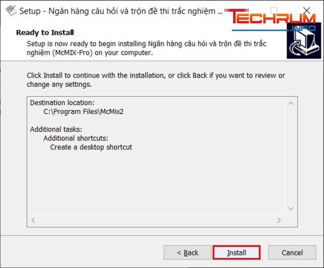 Cài đặt phần mềm McMIX Pro bước 3