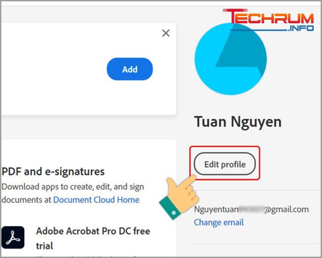 Chỉnh sửa hồ sơ tài khoản tài khoản Adobe 2