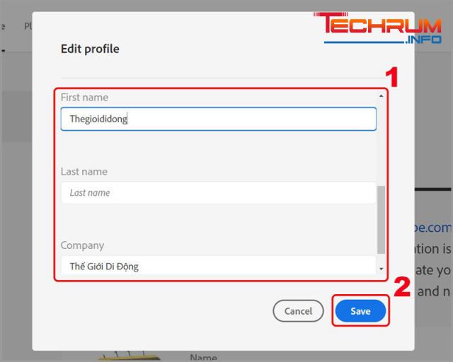 Chỉnh sửa hồ sơ tài khoản tài khoản Adobe 5