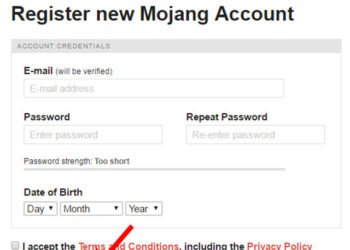 Đăng ký tài khoản Minecraft bằng Mojang 1