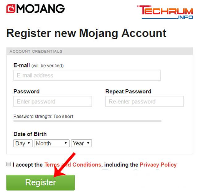 Đăng ký tài khoản Minecraft bằng Mojang 1