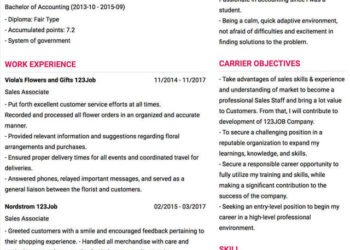 Mẫu CV tiếng Anh chung