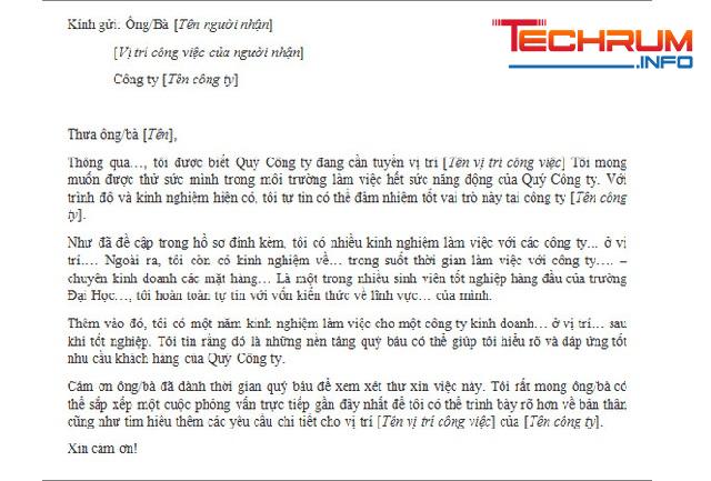 tải mẫu đơn xin việc viết tay 2