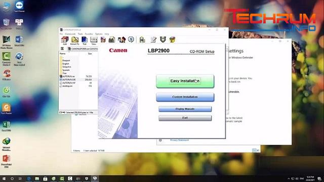 cài đặt phần mềm máy in Canon 2900- 3