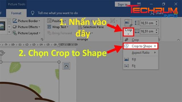 Cách cắt ảnh trong Word nhiều kiểu dáng 2