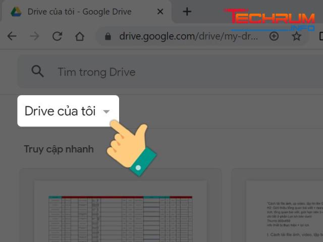 Cách tải ảnh lên Drive trên máy tính 1