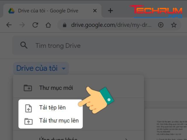 Cách tải ảnh lên Drive trên máy tính 2