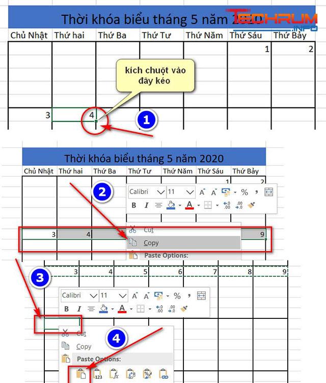 Cách tạo thời khóa biểu online bằng excel 5