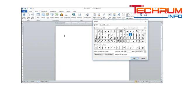 Chèn biểu tượng có sẵn trong Word