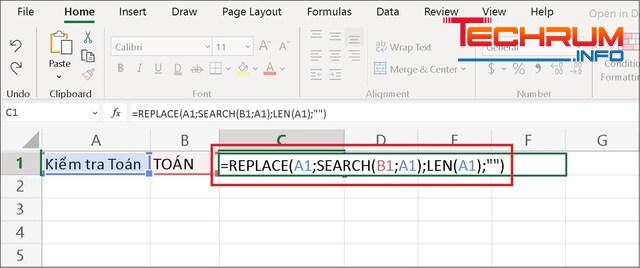 ví dụ 2 trừ ký tự trong Excel 1