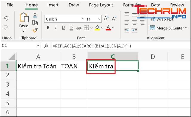 ví dụ 2 trừ ký tự trong Excel 2