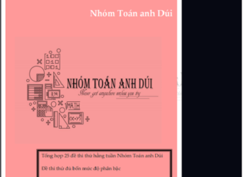 25 đề thi thử môn toán