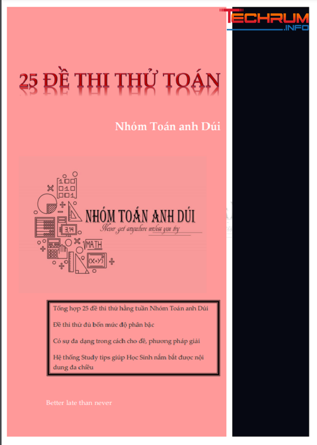 25 đề thi thử môn toán