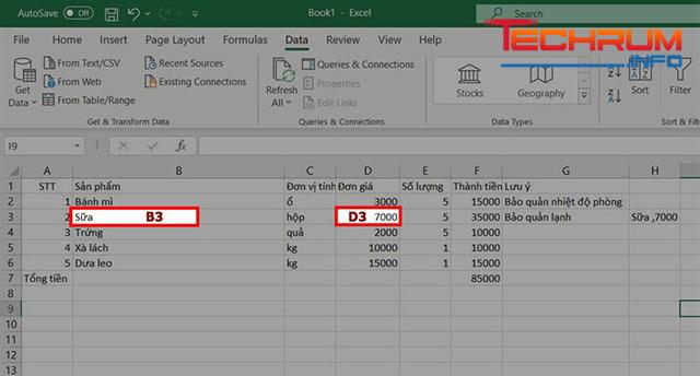 gộp ô trong excel bằng công thức CONCATENATE 1