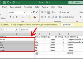 gộp ô trong Excel với Merge Cells 1