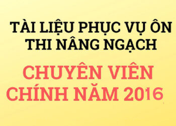 Bộ sách hướng dẫn ôn thi chuyên viên chính năm 2016