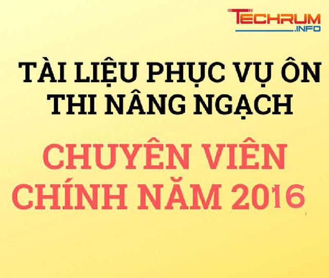 Bộ sách hướng dẫn ôn thi chuyên viên chính năm 2016