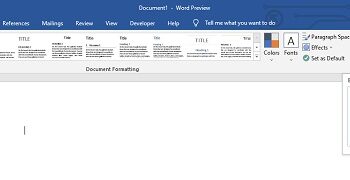 Cách xóa bỏ khung trong Word với tab Design