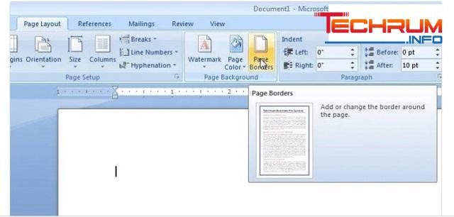 Cách bỏ trong Word bằng tab Pages Layout 1