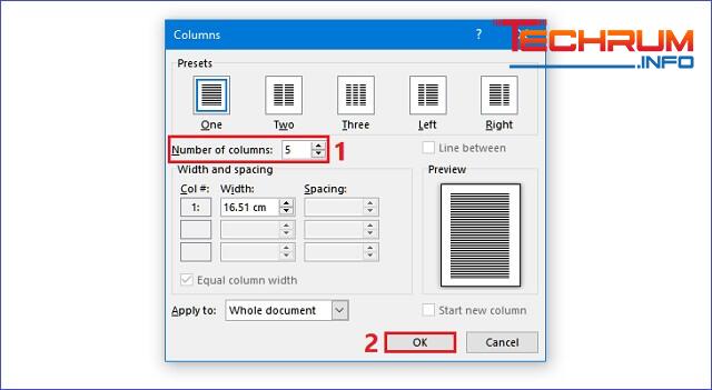 Cách chia nhiều cột trong Word