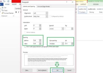Cách giãn dòng trong word 2