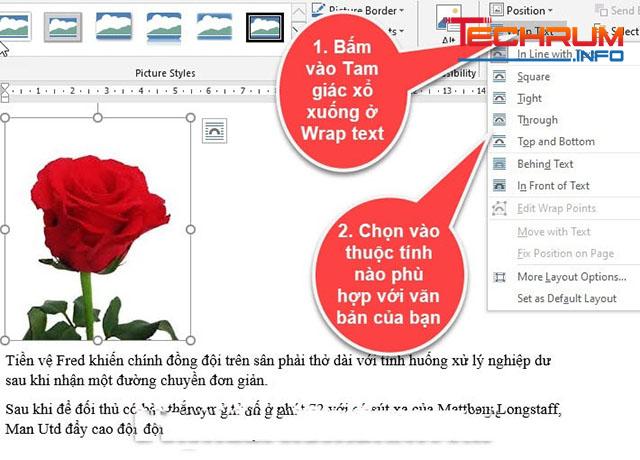 Cách di chuyển hình ảnh trong Word bằng Wrap Text 2