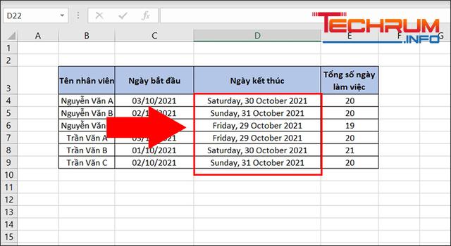 Định dạng ngày, tháng, năm trong Excel bằng Short Date bước 3