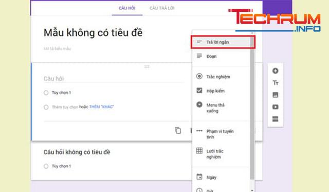 Các dùng google form 1