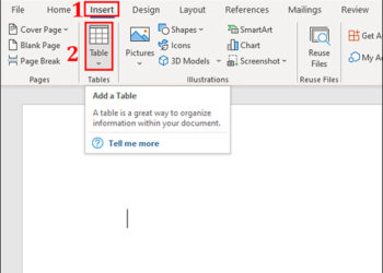 Cách kẻ bảng trong Word 1