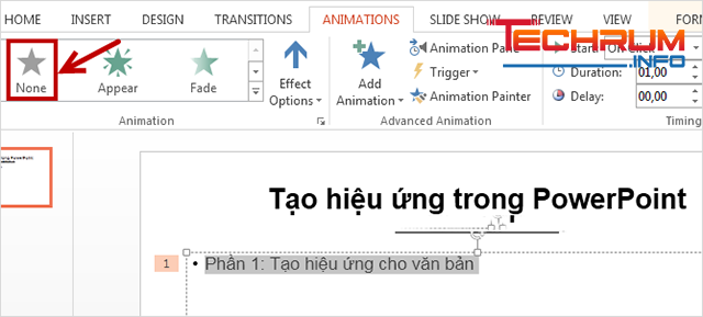 cách tạo hiệu ứng trong powerpoint 7