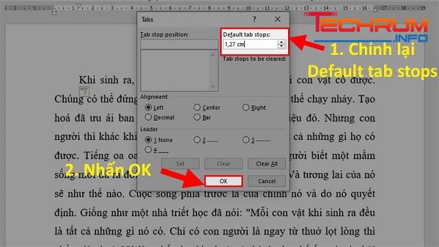 Cách thụt đầu dòng trong Word bằng Tab 4