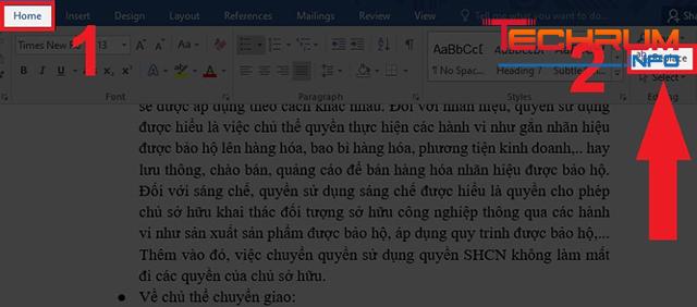 Cách tìm và thay thế từ, cụm từ trong Word 1