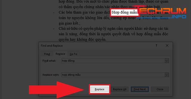 Cách tìm và thay thế từ, cụm từ trong Word 5